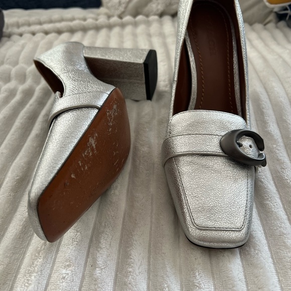Metallic silver Coach heels - Picture 3 of 6